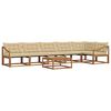 vidaXL Utomhussoffset med kudde 7 pcs Naturlig och Beige