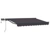 vidaXL Manuell markisram med LED-lampor Antracit 3 x 2,5 m