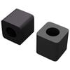vidaXL L&aring;dh&aring;llare 2 st Svart 15 x 15 x 15mm PP Copolymer