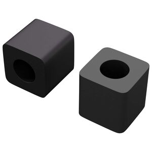 vidaXL L&aring;dh&aring;llare 2 st Svart 15 x 15 x 15mm PP Copolymer