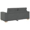 vidaXL Loveseat soffa m&ouml;rkgr&aring; 140 cm tyg