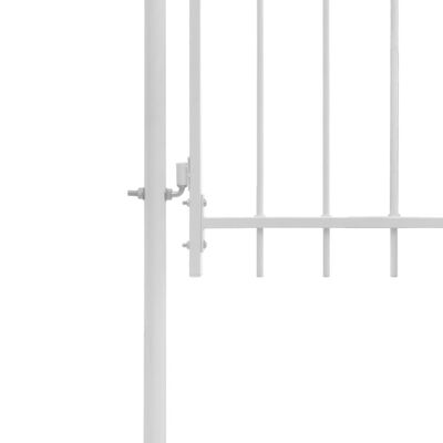 vidaXL Trädgårdsgrind stål 1x1,75 cm vit