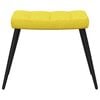 vidaXL Vilstol med fotpall senapsgul tyg