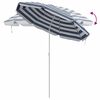 vidaXL Badparasol Bl&aring; och Vit 206 x 206 x 212 cm Polyester och metall