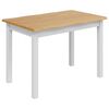 VidaXL Matbord EKAI Vit 112 x 70 x 76,5 cm Massiv furu