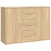 vidaXL Sk&auml;nk sonoma-ek 91x29,5x65 cm konstruerat tr&auml;