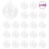 vidaXL Julprydnad Set 100 st Transparent &Oslash; 10 cm Plast