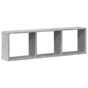 vidaXL V&auml;ggsk&aring;p 100x16x30 cm betonggr&aring; konstruerat tr&auml;