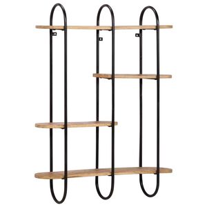 vidaXL V&auml;gghylla 90x20x116,5 cm mango massivt grovt tr&auml;