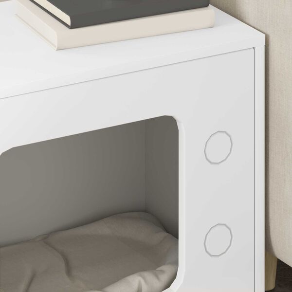 vidaXL Katt hus Vit 51 x 30 x 52 cm Konstruerat tr&auml;