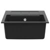 vidaXL Diskho Svart 620 x 500 mm 80% Kvarts och 20% Resin