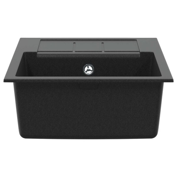 vidaXL Diskho Svart 620 x 500 mm 80% Kvarts och 20% Resin