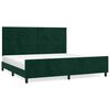 vidaXL S&auml;ngram utan madrass m&ouml;rkgr&ouml;n 200x200 cm sammet