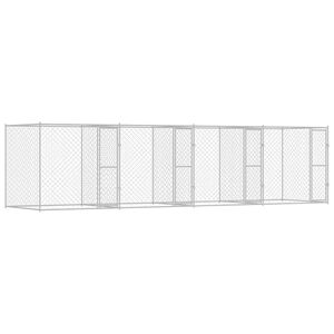 vidaXL Hundbur Silver 800 x 200 x 200 cm Galvaniserat St&aring;l