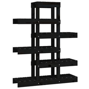 vidaXL V&auml;xtst&auml;ll Svart 85x25x109,5 cm massiv furu