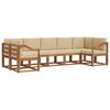 vidaXL Utomhussoffset 7 st Naturlig och Beige