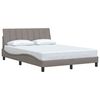 vidaXL Bed Frame without Mattress "Hanko" Taupe 140x190 cm Fabric