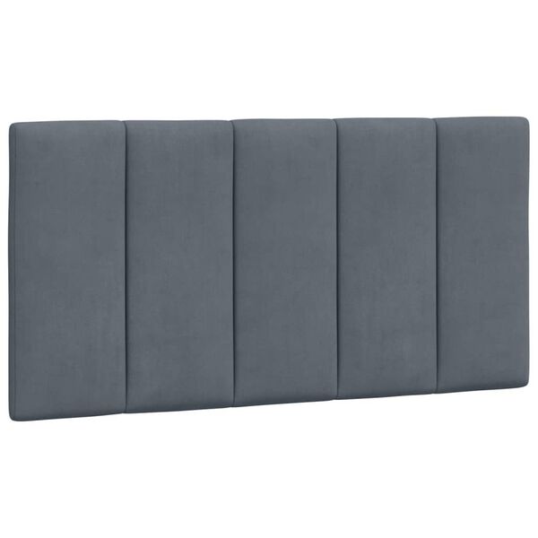 vidaXL Headboard Cushion "Hanko" Dark Grey 100 cm Velvet