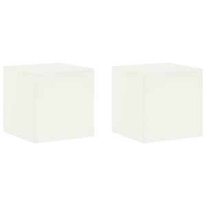 vidaXL V&auml;xtst&auml;ll 2 pcs Vit 40 x 40 x 40 cm St&aring;l