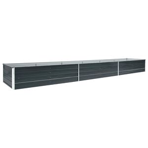 vidaXL Odlingsl&aring;da upph&ouml;jd galvaniserat st&aring;l 480x80x45 cm antracit