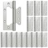 vidaXL G&aring;ngj&auml;rn 16 st 125 x 78 x 13 mm Silver St&aring;l
