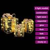 vidaXL Presentl&aring;da med 60 LED-lampor 3 pcs Varmvit 20 x 20 x 20 cm PET
