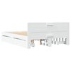 vidaXL Sängram med huvudgavel utan madrass vit 120x200 cm
