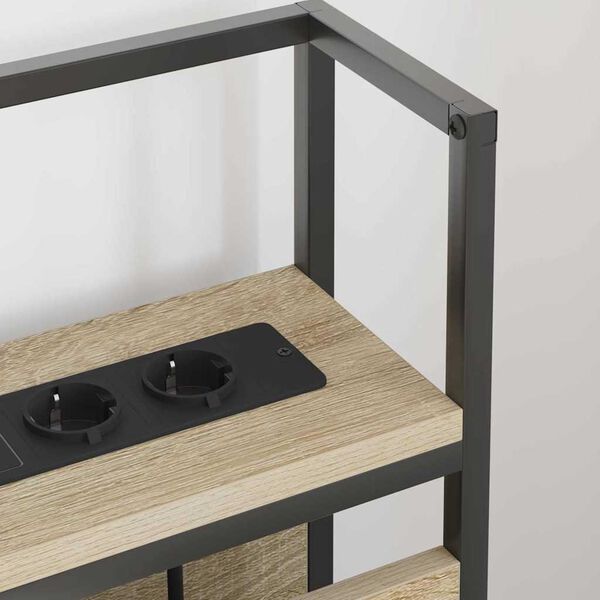 vidaXL F&ouml;rvaringshuvudgavel med hylla Sonoma ek 120 cm Konstruerat tr&auml;