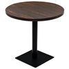 vidaXL Bistrobord MDF och st&aring;l rund 80x75 cm m&ouml;rk aska