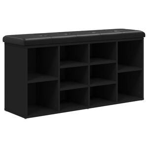 vidaXL Skob&auml;nk svart 102x32x50 cm konstruerat tr&auml;