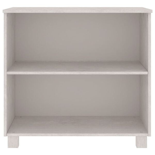 vidaXL Sk&aring;p HAMAR vit 85x35x80 cm massiv furu