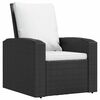 vidaXL Reclinerstol f&ouml;r tr&auml;dg&aring;rden med dynor svart konstrotting