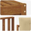 vidaXL Utomhussoffset med kudde 6 pcs Naturlig och Beige