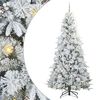 vidaXL Plast Hingad Julgran med 300 LED-lampor Vit 240 cm PE och PVC