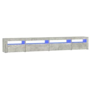 vidaXL Tv-b&auml;nk med LED-belysning betonggr&aring; 270x35x40 cm