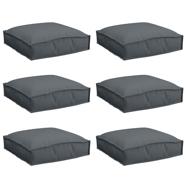 vidaXL Kudde 6 pcs Antracit 40 x 40 x 8 cm Oxford Tyg