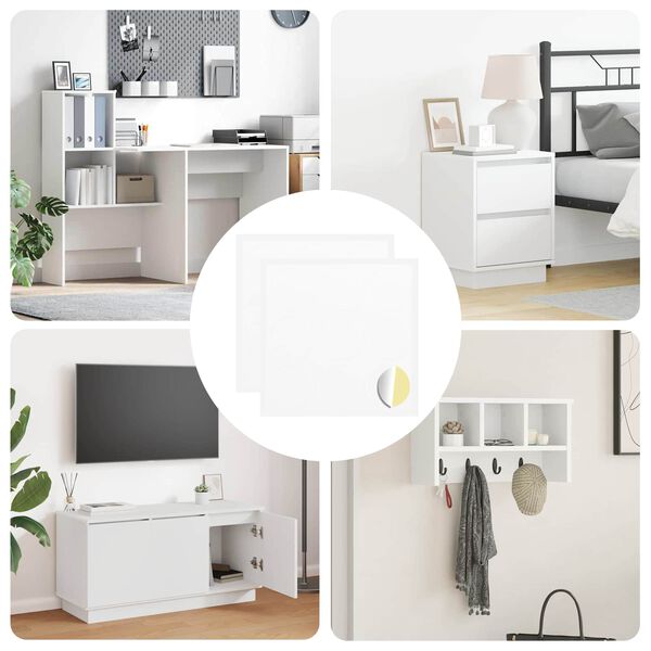 vidaXL Klisterm&auml;rke 2 pcs Vit &Oslash; 20 x 0,5 mm Papper