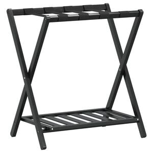 vidaXL Bagagehylla svart 68x38x58 cm bambu