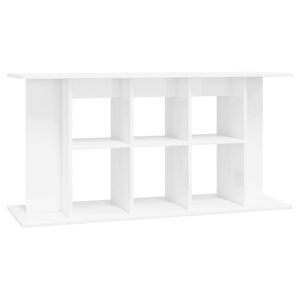 vidaXL Akvarieb&auml;nk vit h&ouml;gglans 120x40x60 cm konstruerat tr&auml;