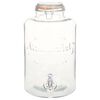 vidaXL Glasbeh&aring;llare XXL med tappkran transparent 8 L