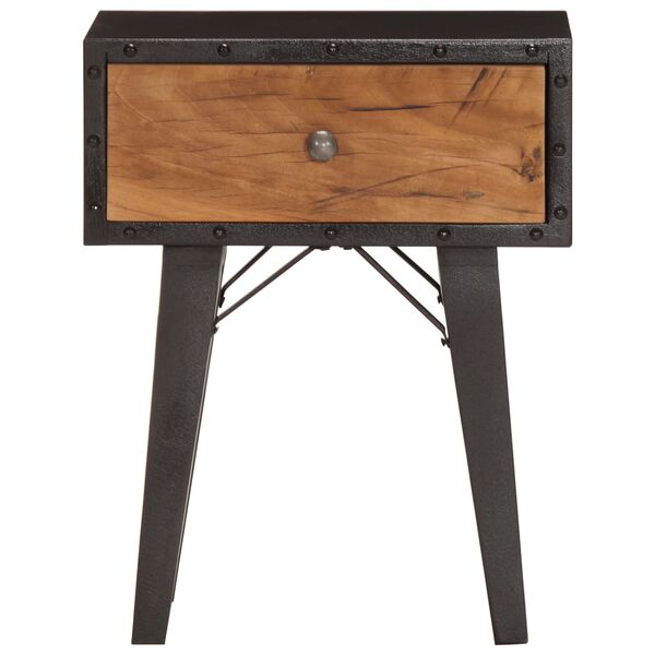 vidaXL S&auml;ngbord 40x30x50 cm massivt &aring;tervunnet tr&auml;