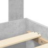 vidaXL S&auml;ngram med huvudgavel Betonggr&aring; 140 x 200 cm Konstruerat tr&auml;