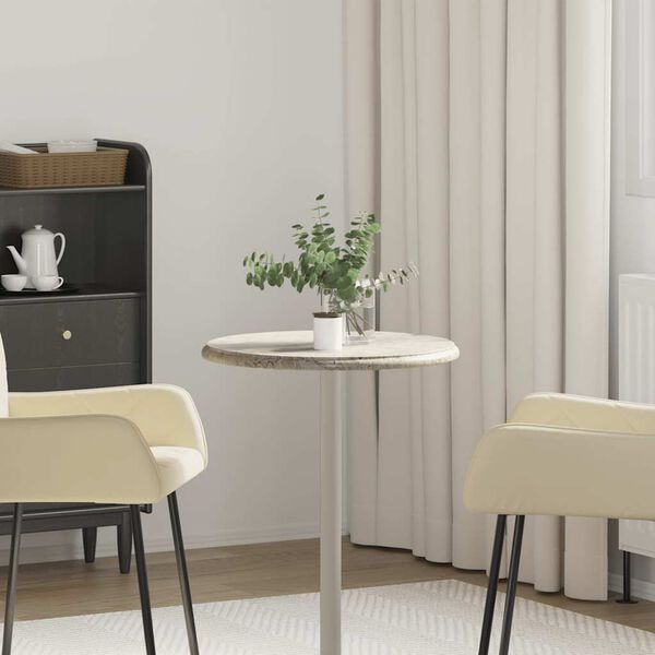 vidaXL Bordsskiva gr&aring; &Oslash;50x2,5 cm marmor