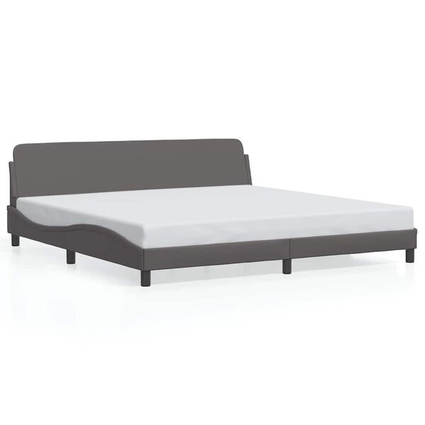 vidaXL Bed Frame "Dover" Grey 200x200 cm Faux Leather