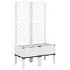 vidaXL Odlingsl&aring;da med spalj&eacute; vit 80x40x142 cm PP