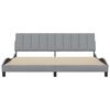 vidaXL Bed Frame without Mattress "Hanko" Light Grey 200x200 cm Fabric