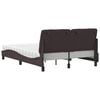 vidaXL Bed with Mattress Dark Brown 140x190 cm Fabric