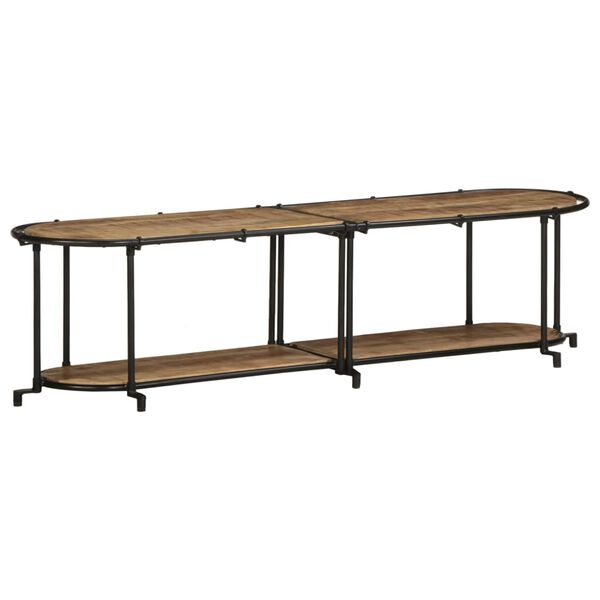 vidaXL Tv-b&auml;nk 160x42x40 cm massivt grovt mangotr&auml;