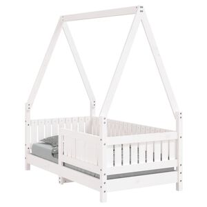 vidaXL S&auml;ngram f&ouml;r barns&auml;ng vit 70x140 cm massiv furu