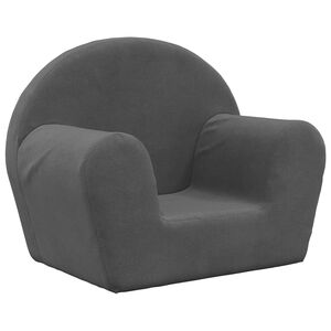 vidaXL Barnsoffa antracit mjuk plysch